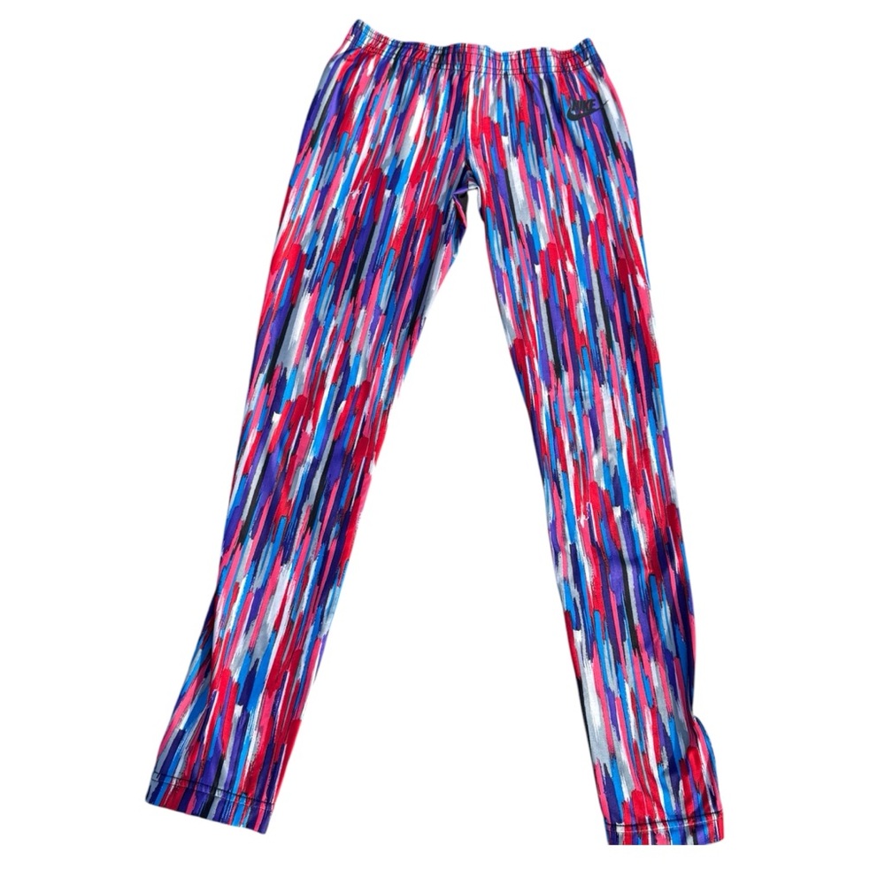 Nike Multicolored Stripes Athletic Leggings- YM
